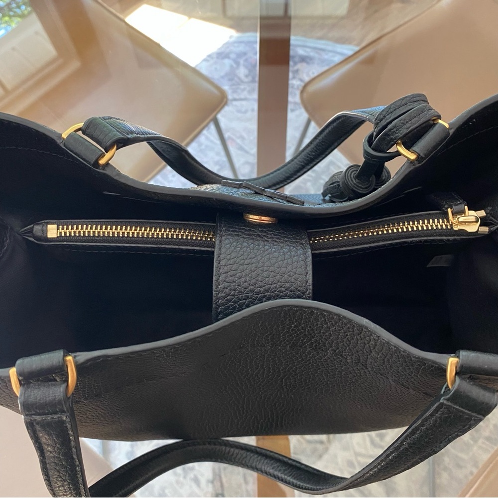 Tory Burch Black McGraw Tote Bag with Tassels - Picture 5 of 11